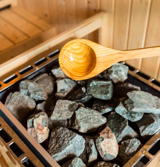 Aufguss in der Sauna